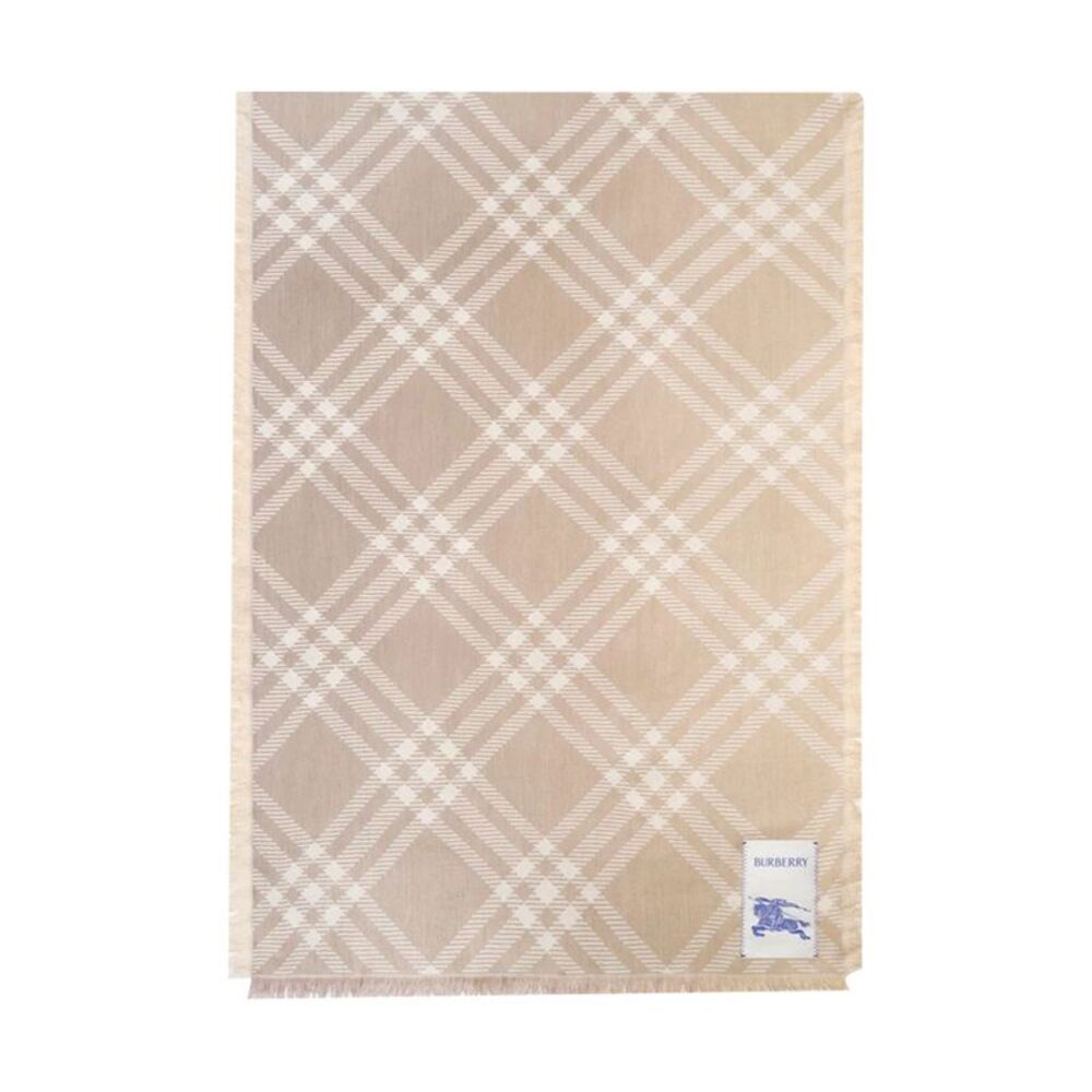 Burberry Women Degrade' Check Scarf In Wool And Silk